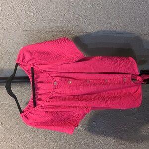 Pink top with tie detail